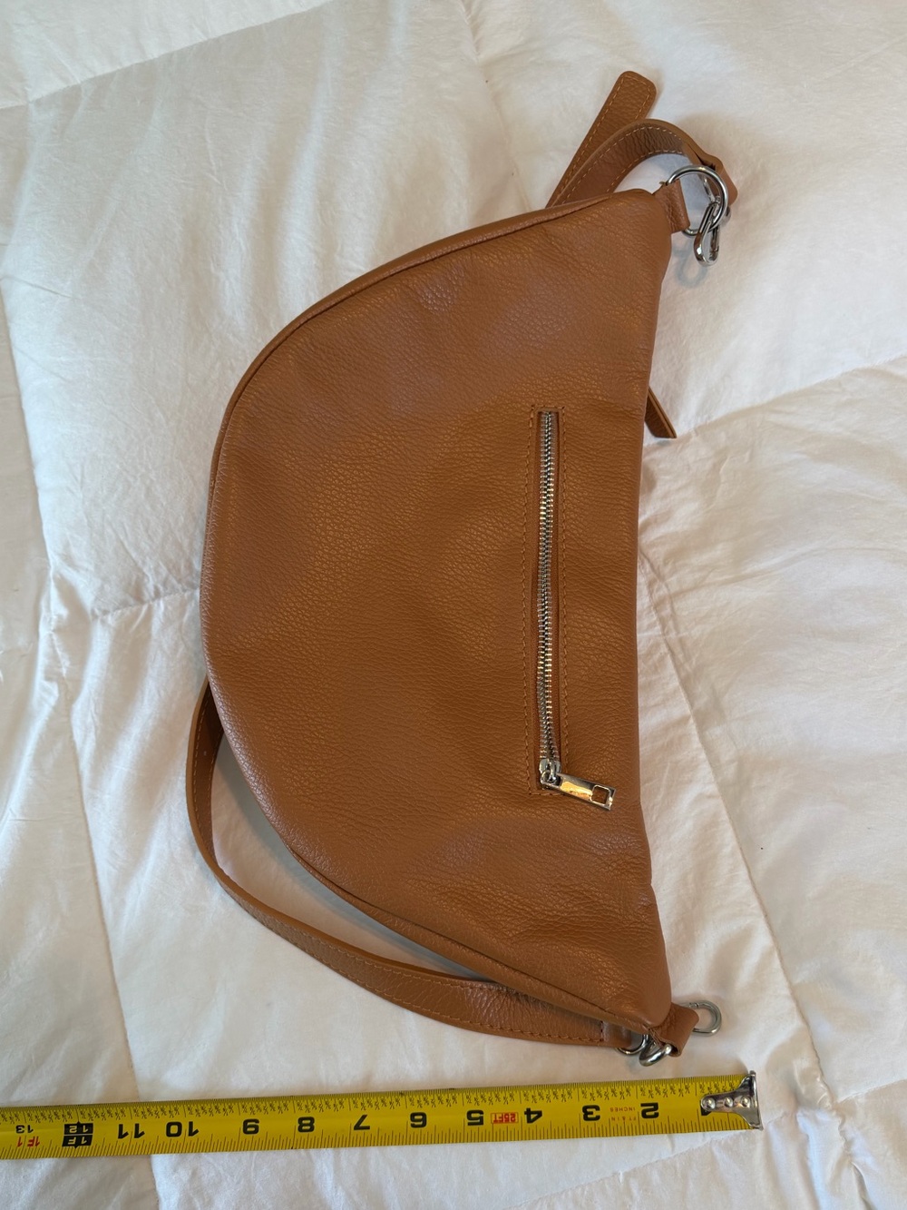 Genuine Viola Castellani leather chest bum sling bag crossbody - Picture 5 of 9